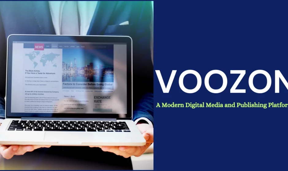 Voozon platform interface representing a modern digital media hub